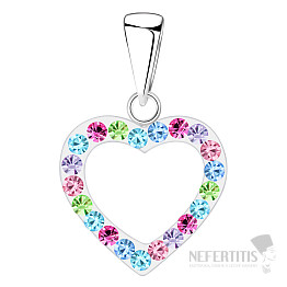 03482 Stříbrný přívěsek CRYSTAL HEART