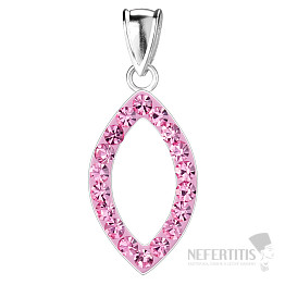 03657 Stříbrný přívěsek MARQUISE CRYSTAL ROSE