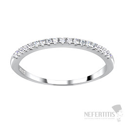 3725 Stříbrný prsten se zirkony HALF ETERNITY