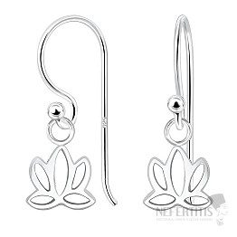 05119 Strieborné visiace náušnice LOTUS 24 mm