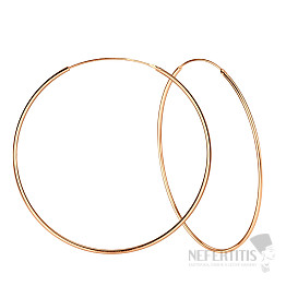 6487 Stříbrné 6 cm KRUHY pozlacené rose gold