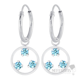 6544 Silber Creolen AQUA