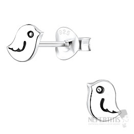 10755 Silver stud earrings BIRD