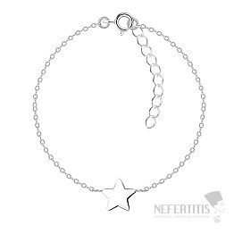 12041 Silver bracelet chain STAR 18 cm