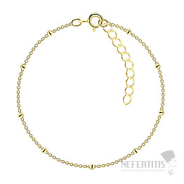 12115 Silver gold-plated chain bracelet 18 cm
