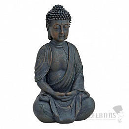 Buddha meditující japonská soška hnědá 25 cm