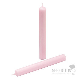 Parafínová stolná sviečka svetlo ružová 18 cm