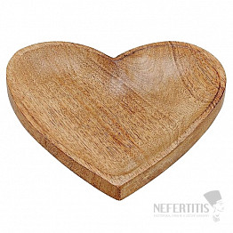 Dekorativní podnos Srdce z mangového dřeva 20 cm