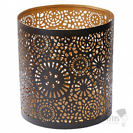 Kerzenhalter aus Metall dekoriert für Teelichter, Variante C