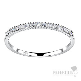 18095 Stříbrný prsten se zirkony ETERNITY