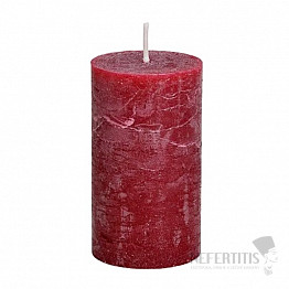 Parafínová stolní svíčka vínová 6,8 x 12 cm