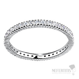 19440 Silver ring with zircons ALL ETERNITY
