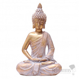 Budha meditujúca thajská soška zlatá farba 26 cm