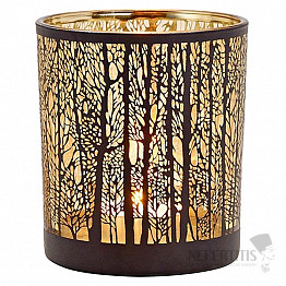 Svietnik sklo na čajové sviečky Forest