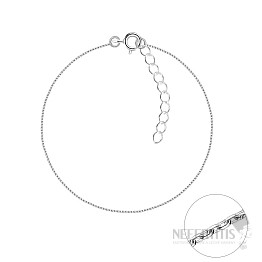 33205 Silver bracelet cut cable chain 18 cm