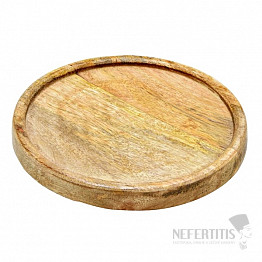 Dekoratives Tablett Kreis aus Mangoholz 20 cm
