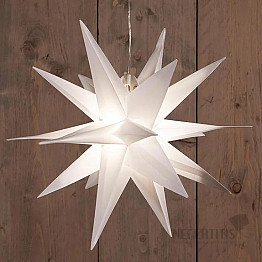 Vánoční závěsná dekorace svítící Hvězda bílá 35 cm