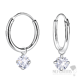 35028 Silberne Creolen 12 mm GLANZ