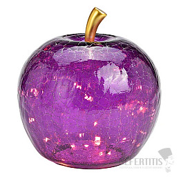 Vánoční dekorace svítící Jablko Dark purple