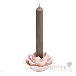 Svícen keramický na stolní svíčky Gardénie růžová