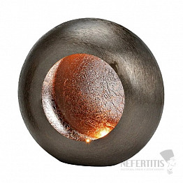 Kerzenhalter Metall grau rund 22 cm