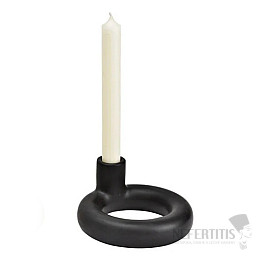 Svietnik keramický pre stolné sviečky Black circle