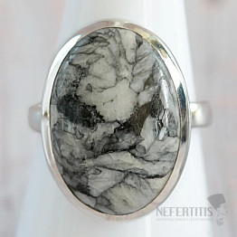 Pinolith-Ring Silber Ag 925 R102