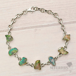 Ethiopian opal raw bracelet silver Ag 925 B105