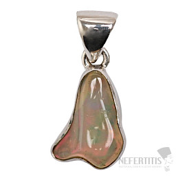 Ethiopian opal raw pendant silver Ag 925 P1058