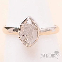Herkimer diamond ring silver Ag 925 LOT107
