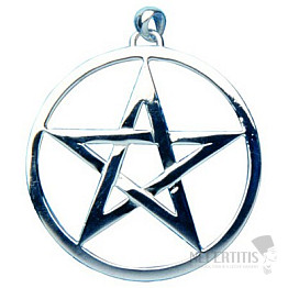 Pentagram kruh velký stříbro Ag 925
