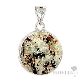 Astrofylit surový přívěsek stříbro Ag 925 P1079