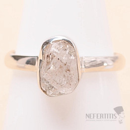 Herkimer diamant prsteň striebro Ag 925 LOT108
