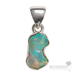 Opál etiopský surový přívěsek stříbro Ag 925 P1094