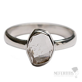 Herkimer diamant prsteň striebro Ag 925 R11