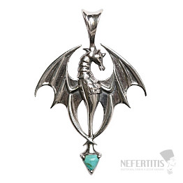 Designer pendant turquoise blue silver Ag 925 P112