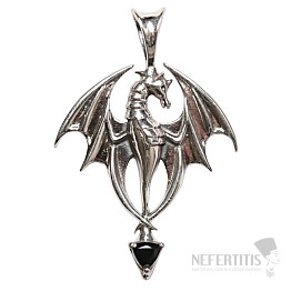 Designer pendant onyx silver Ag 925 P113