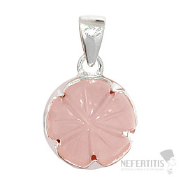 Ruženín vyrezávaný prívesok striebro Ag 925 P114