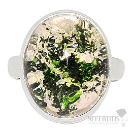 Lodolit - křišťál s inkluzemi prsten stříbro Ag 925 R1161