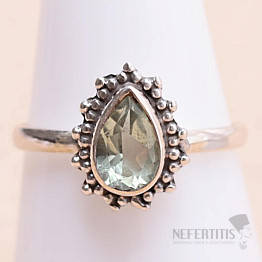 Grüner Amethyst - Prasiolith Ring Silber Ag 925 MIX117