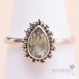 Grüner Amethyst - Prasiolith Ring Silber Ag 925 MIX118