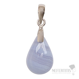 Agate lace blue pendant silver Ag 925 no. 12