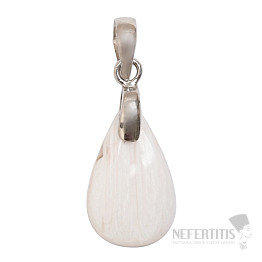 Scolecite white pendant silver Ag 925 no. 12