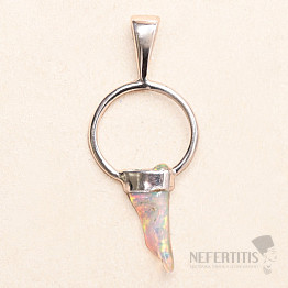 Opal äthiopischer Rohzahnanhänger Silber Ag 925 LOT13