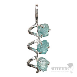Designer pendant apatite blue neon silver Ag 925 P123