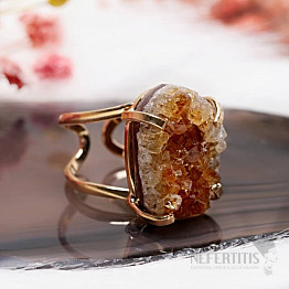 Be Beautiful Citrine Druze Ring 13