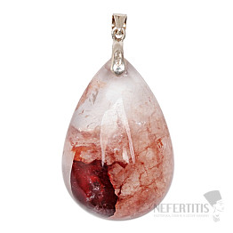 Hematoid (hematite in crystal) pendant silver Ag 925 No. 13