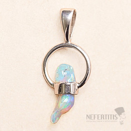 Opál etiópsky surový zub prívesok striebro Ag 925 LOT14