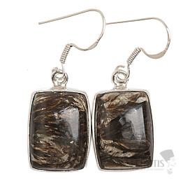 Seraphinite gold earrings silver Ag 925 E13