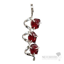 Designer pendant garnet silver Ag 925 P133